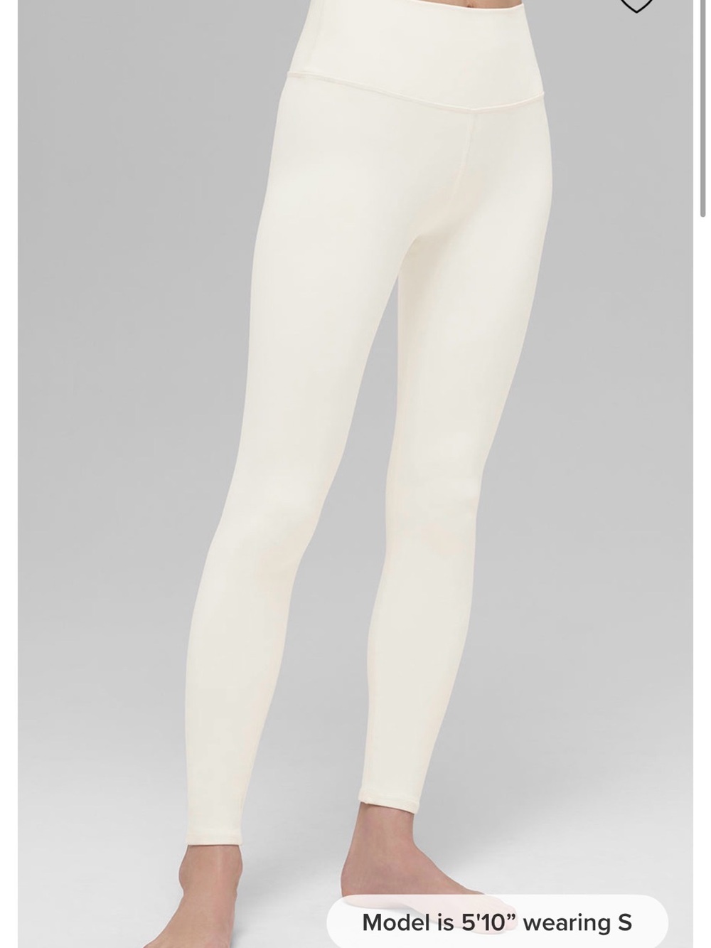 High-Waist Airbrush Leggings- Ivory